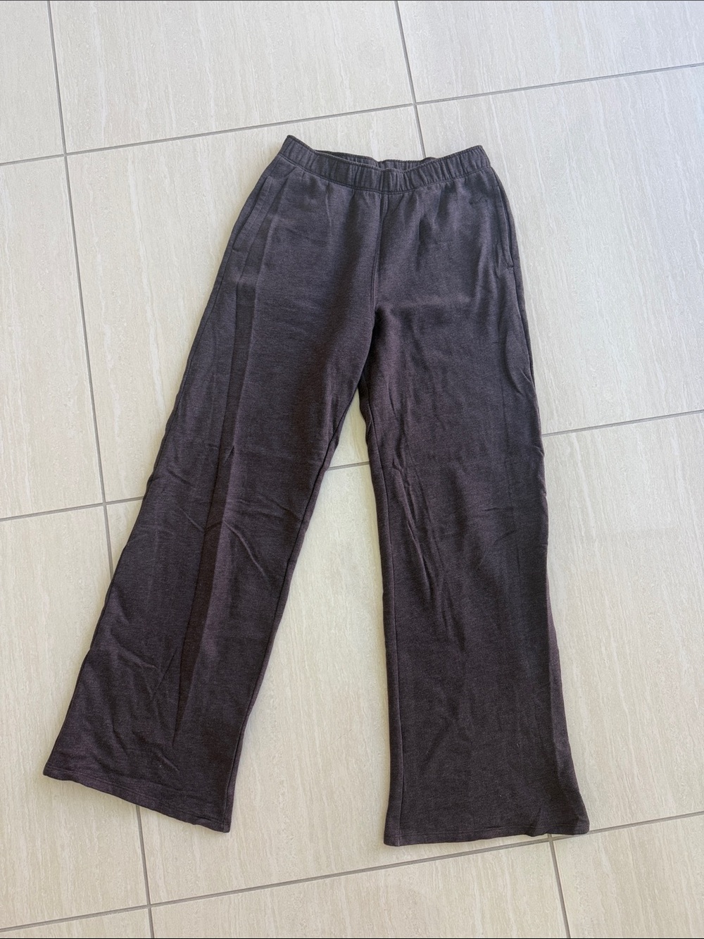 Hollister Brown Fleece-Lined Knit Pants